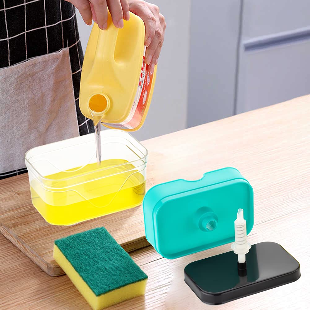 GOLWYN Plastic Soap Dispenser For Kitchen Accessories Items Dish Utensils (450 Milliliters), Multicolour